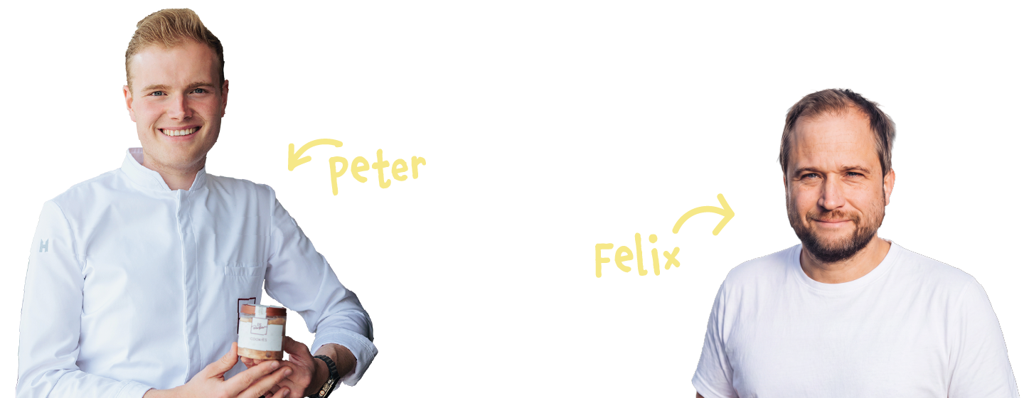 Peter Telgmann, Gründer der EisBerger Eismanufaktur, und Felix Vos, CEO von mera